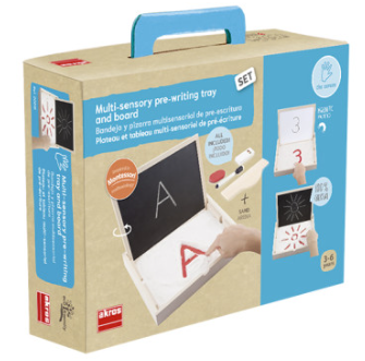 Set plateau et tableau multi-sensoriel de pré-écriture